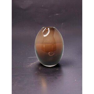 Vintage Mid-Century Glass Aroma Diffuser/ Bud Vase In Ombre Brown Tones